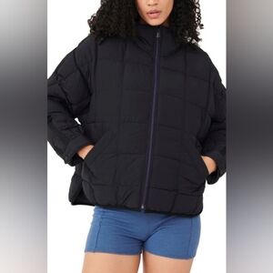 Free People Movement Pippa Packable Puffer Jacket Black Small